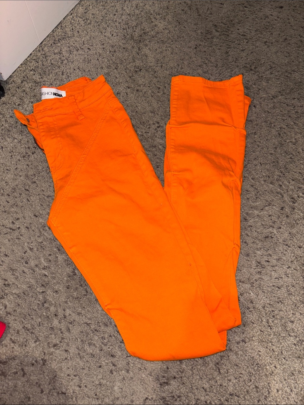 Orange Stacked Pants